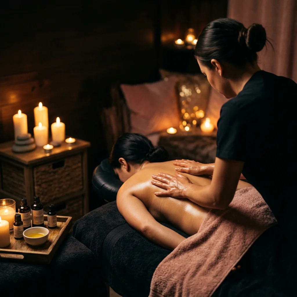 Therapist providing premium massage therapy at A Luxury Spa